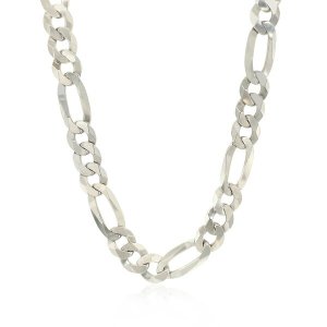 Unbranded 63049-30 Sterling Silver Rhodium Plated Classic Figaro Chain