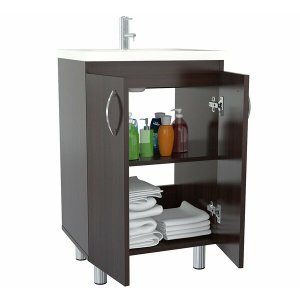 Homeroots.co 249853 Modern Espresso Color Vanity And Sink