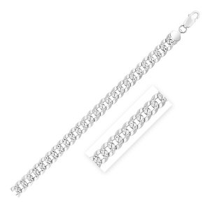 Unbranded 54644-26 Sterling Silver Rhodium Plated Curb Chain 8.4mm Siz