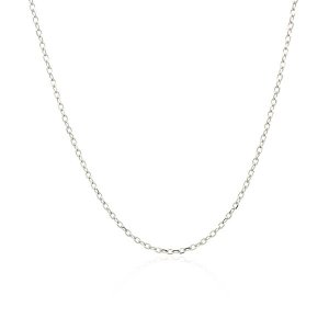 Unbranded 94513-16 14k White Gold Faceted Cable Link Chain 1.3mm Size: