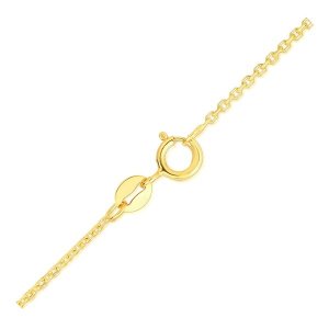 Unbranded 97479-17 14k Yellow Gold Diamond Cut Cable Link Chain 1.1mm 