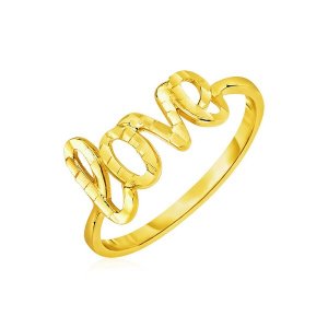 Unbranded 70654-7 14k Yellow Gold Ring With Love Size: 7