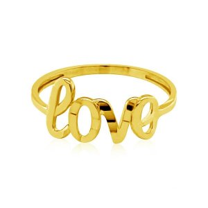 Unbranded 70654-7 14k Yellow Gold Ring With Love Size: 7