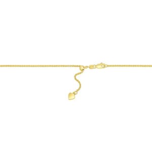 Unbranded 71742-22 14k Yellow Gold Adjustable Rope Chain 1.0mm Size: 2