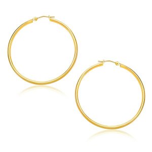 Unbranded 80482 10k Yellow Gold Polished Hoop Earrings (30mm)