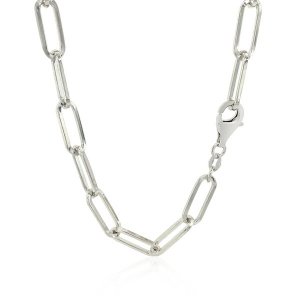 Unbranded 39361-18 Sterling Silver Paperclip Chain Necklace Size: 18''