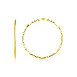 Unbranded 04974 Endless Hoop Style Earrings In 14k Yellow Gold