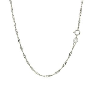 Unbranded 47065-16 10k White Gold Singapore Chain 1.5mm Size: 16''