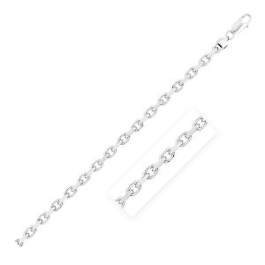 Unbranded 68839-24 Sterling Silver Rhodium Plated Anchor Chain (6.0 Mm