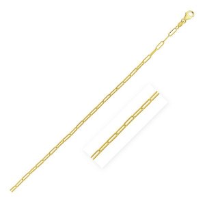 Unbranded 44776-16 14k Yellow Gold Delicate Paperclip Chain (2.1mm) Si