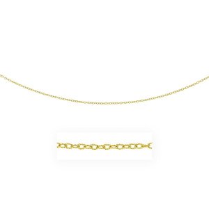 Unbranded 62477-20 2.5mm 14k Yellow Gold Pendant Chain With Textured L