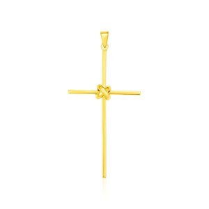 Unbranded 38490 14k Yellow Gold Bar Style Cross Pendant