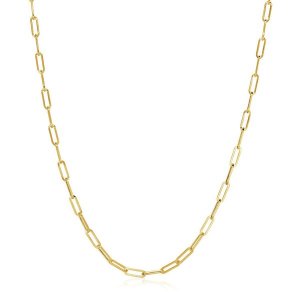 Unbranded 92376-18 14k Yellow Gold Wide Paperclip Chain (3.3mm) Size: 