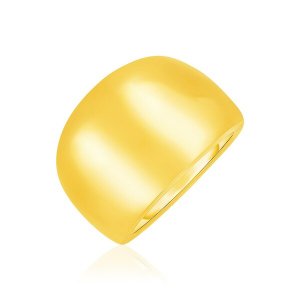 Unbranded 89266-7 14k Yellow Gold Large Polished Dome Ring Size: 7