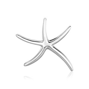 Unbranded 72656 Sterling Silver Large Polished Starfish Pendant