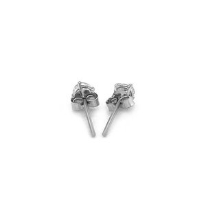 Unbranded 11875 14k White Gold 3mm Faceted White Cubic Zirconia Stud E