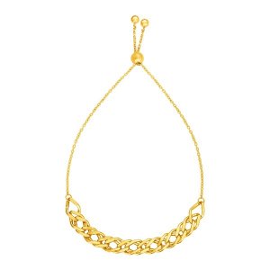 Unbranded 99348-9.25 Adjustable Chain Bracelet In 14k Yellow Gold Size