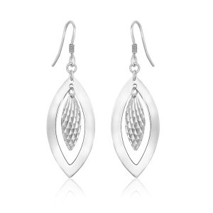 Unbranded 82931 Sterling Silver Dangling Earrings With Dual Open And T