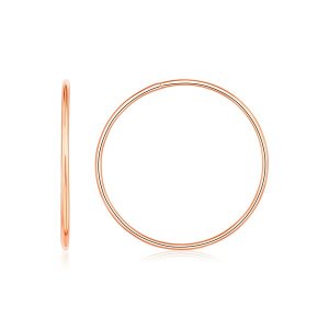 Unbranded 60429 Endless Hoop Style Earrings In 14k Rose Gold