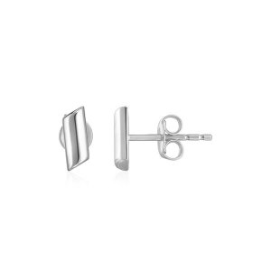 Unbranded 67886 14k White Gold Polished Rectangular Post Earrings