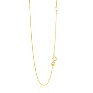 Unbranded 66666-20 14k Yellow Gold Adjustable Box Chain 0.6mm Size: 20