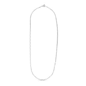 Unbranded 62621-16 Sterling Silver Rhodium Plated Paperclip Chain (1.8