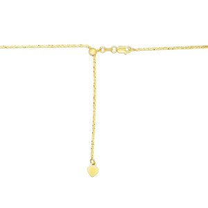 Unbranded 50468-22 14k Yellow Gold Adjustable Sparkle Chain 1.5mm Size