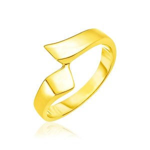 Unbranded 04334-7 14k Yellow Gold Polished Crossover Style Ring Size: 