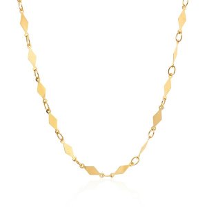 Unbranded 97608-16.25 14k Yellow Gold Polished Diamond Motif Chain (3.