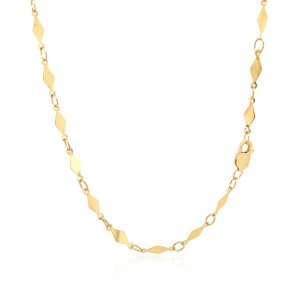 Unbranded 97608-16.25 14k Yellow Gold Polished Diamond Motif Chain (3.