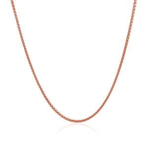 Unbranded 53269-20 14k Rose Gold Diamond Cut Round Wheat Chain 1.1mm S