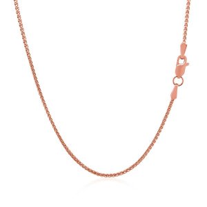 Unbranded 53269-20 14k Rose Gold Diamond Cut Round Wheat Chain 1.1mm S