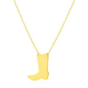 Unbranded 97333-18 14k Yellow Gold Necklace With Cowboy Boot Size: 18'