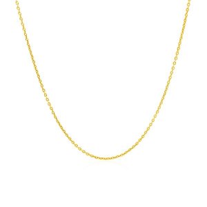 Unbranded 42773-16 14k Yellow Gold Round Cable Link Chain 1.1mm Size: 