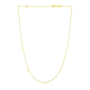 Unbranded 87426-18 14k Yellow Gold Necklace With Triangles Size: 18''