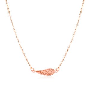 Unbranded 67546-18 14k Rose Gold Angel Wing Necklace Size: 18''