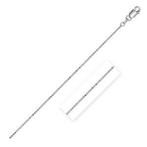 Unbranded 45530-18 14k White Gold Diamond Cut Bead Chain 1.0mm Size: 1