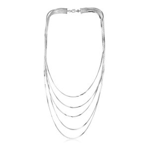 Unbranded 42503-17 Sterling Silver Five Strand Polished Chain Necklace