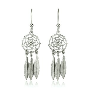 Unbranded 35745 Sterling Silver Dream Catcher Dangle Earrings