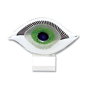 Homeroots.co 376114 7 Multicolor Glass Art Glass Eye Centerpiece