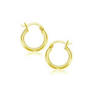 Unbranded 90094 14k Yellow Gold Polished Hoop Earrings (15 Mm)