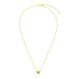 Unbranded 00770-17 14k Yellow Gold 17 Inch Necklace With Round Peridot