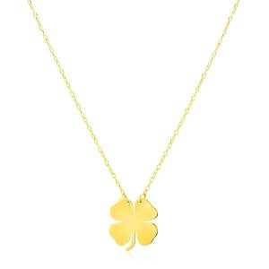 Unbranded 44354-18 14k Yellow Gold Four Leaf Clover Necklace Size: 18'