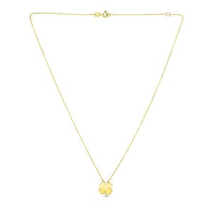 Unbranded 44354-18 14k Yellow Gold Four Leaf Clover Necklace Size: 18'