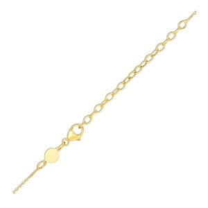 Unbranded 59984-18 14k Yellow Gold Necklace With Rounded Tear Drop Pen