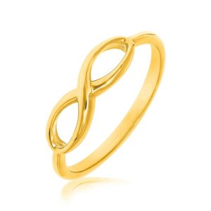 Unbranded 28790-7 14k Yellow Gold Infinity Ring In High Polish Size: 7