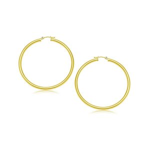 Unbranded 09020 10k Yellow Gold Polished Hoop Earrings (25 Mm)