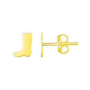 Unbranded 23488 14k Yellow Gold Cowboy Boot Earrings