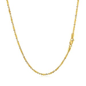 Unbranded 83325-18 14k White And Yellow Gold Two Tone Sparkle Chain 1.