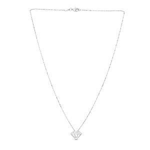 Unbranded 09687-17 Diamond Symbol Pendant In 14k White Gold Size: 17